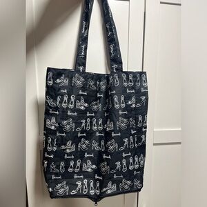 Harrods Black Tote with Shoe Design